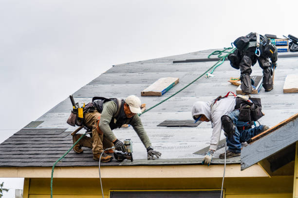 Professional Gutter Installation technician working in Sheffield, PA